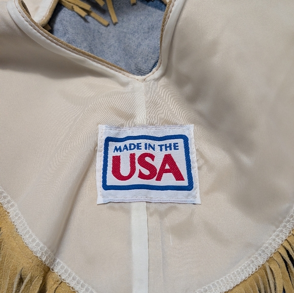 Western Fringe Leather Boho Collar - Picture 6 of 8